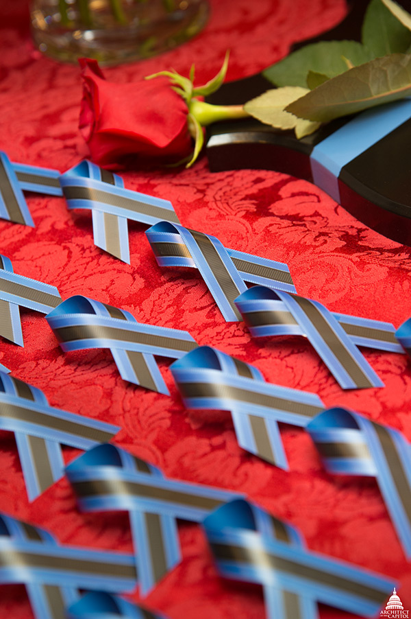 Ribbons displayed at the Annual National Peace Officers Memorial Service.