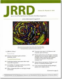 Journal of Rehabilitation Research & Development, V. 52, No. 06, 2015