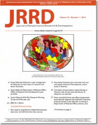 Journal of Rehabilitation Research & Development, V. 53, No. 01, 2016Journal of Rehabilitation Research & Development, V. 53, No. 01, 2016V. 53, No. 01, 2016V. 53, No. 01, 2016016