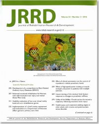 Journal of Rehabilitation Research & Development, V. 53, No. 03, 2016