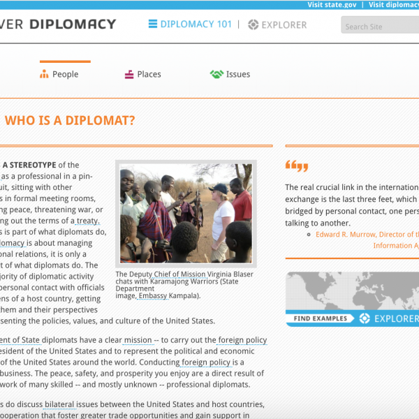 Who is a diplomat, Diplomacy Center, screenshot