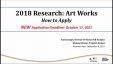 Research: Art Works Guidelines Sept 2017 Webinar