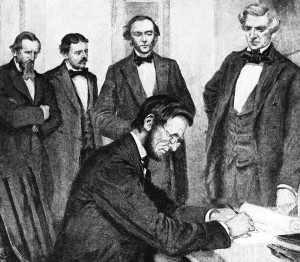 lincoln-signs-emancipation-proclamation-on-New-Years-Day-jubilee-day