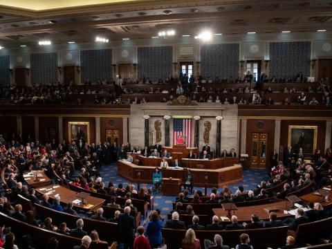 Speaker Nancy Pelosi addresses the Members of the 116th Congress.