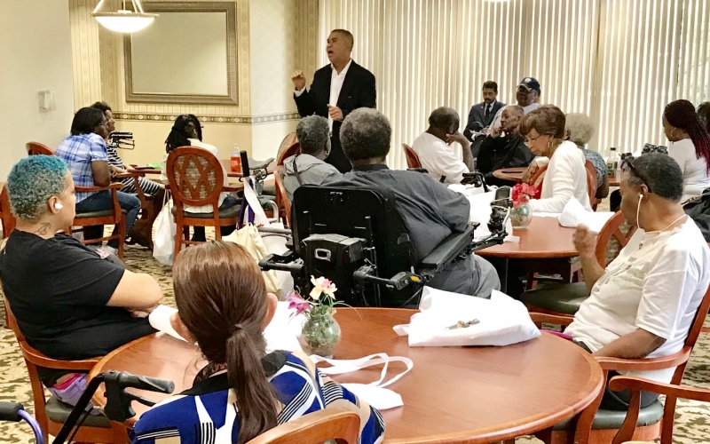 Congressman Clay's first Town Hall Meeting on the urgency of the 2020 Census at the Homer G. Phillips Senior Residences