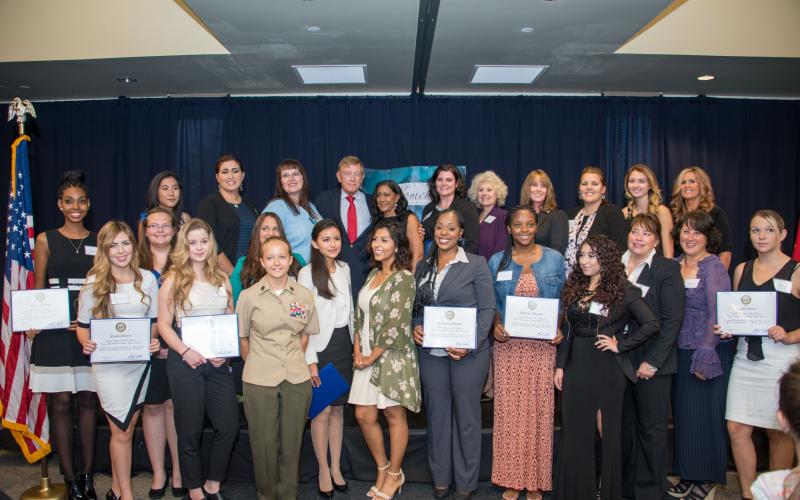Rep. Cook with young women and mentors
