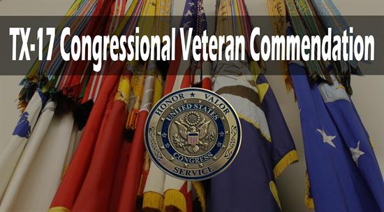 TX-17 Congressional Veteran Commendation
