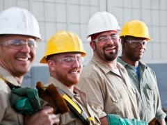 construction workers smiling