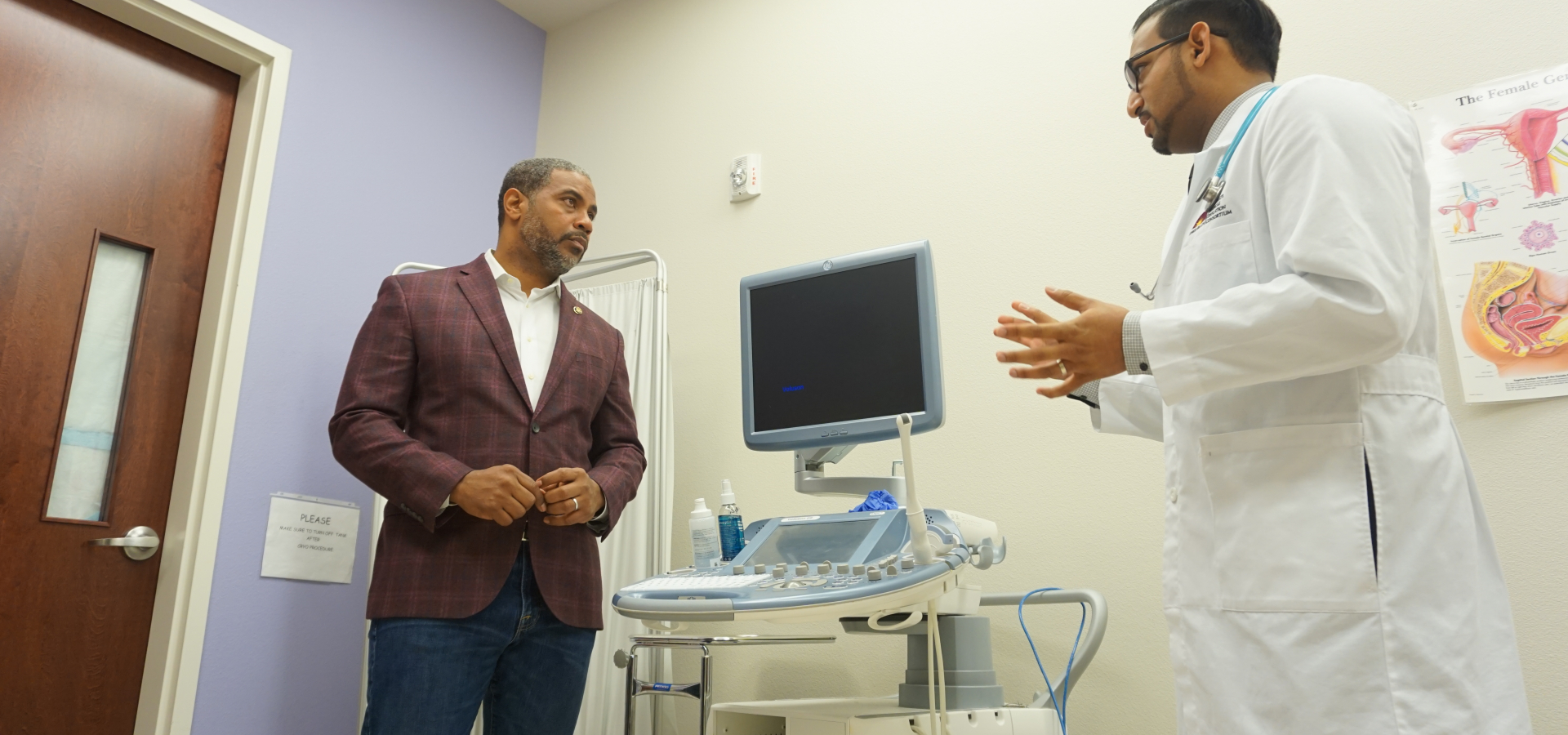 Congressman Steven Horsford greets doctors and constituents at the Martin Luther King Health Center