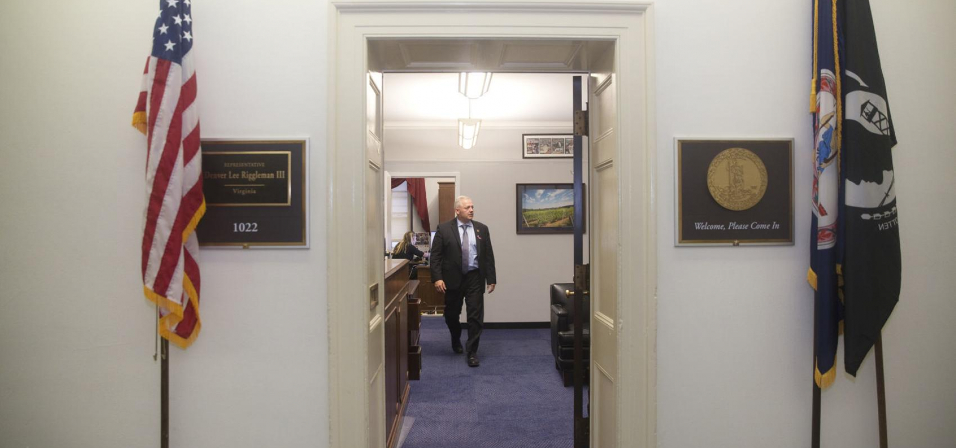 Rep. Riggleman in his office