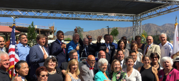 Napolitano joins residents and public officials to mark the completion of the Gold Line Foothill Extension in Azusa on September 18, 2015