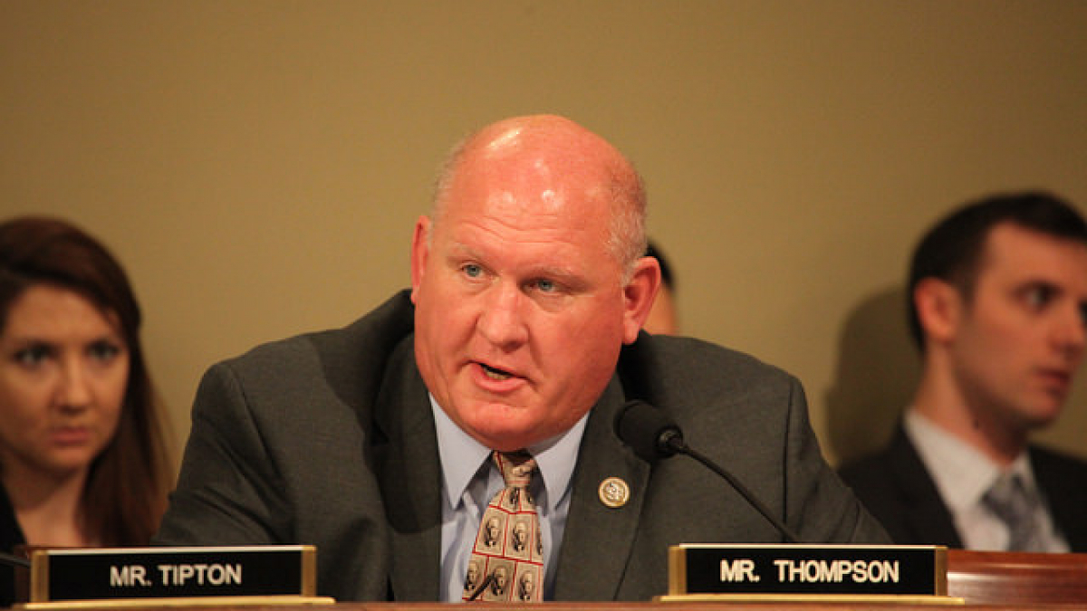 Congressman Thompson sitting at a hearing