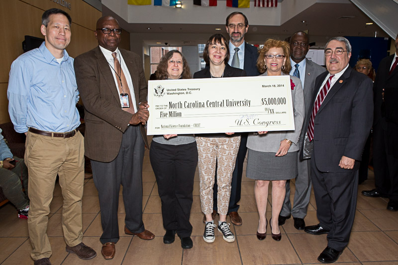 Congressman Butterfield presenting a check to North Carolina Central University