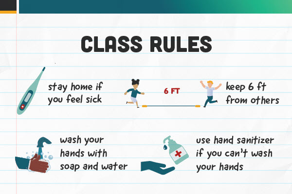 K-12 Students class rules poster