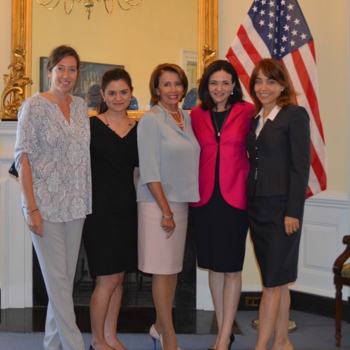 What a pleasure to visit with Sheryl Sandberg and her team in my Capitol office. Thank you, Sheryl, for inspiring women across the world to believe in themselves. We know that when women lean in, women succeed!