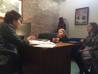 Meeting with two young constituents in my Chicago office