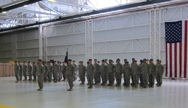Members of the Rhode Island National Guard prepare to deploy in March 2011.