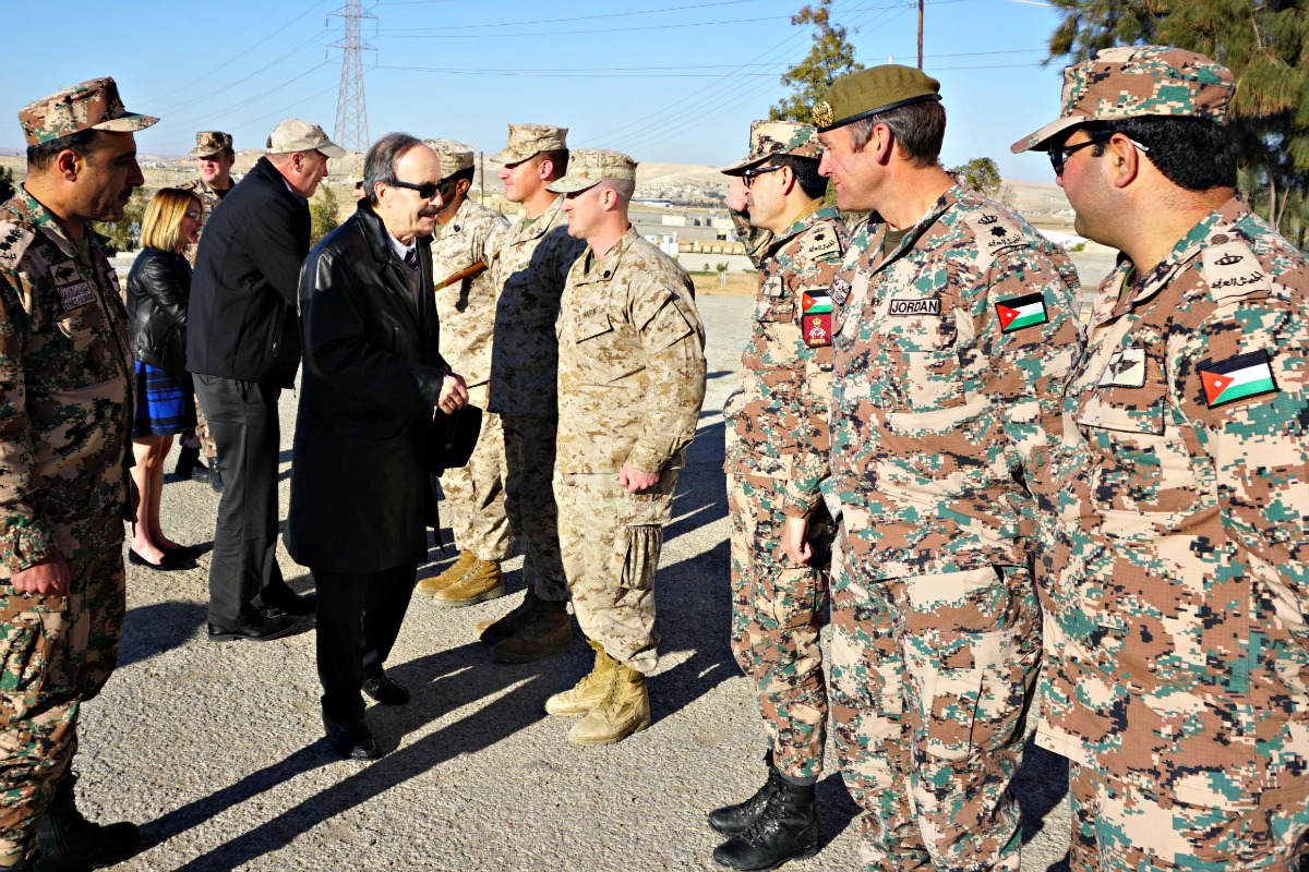 Members of CODEL Wicker meet with members of the Jordanian military