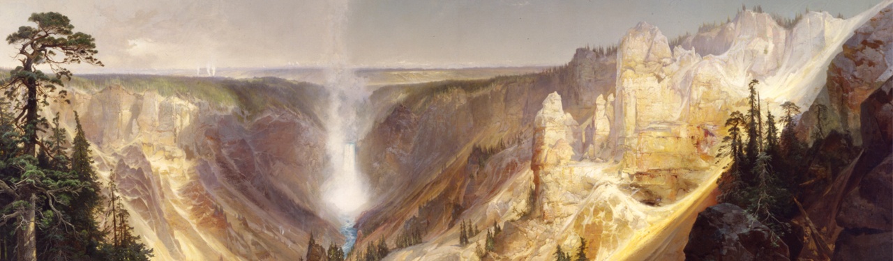 "Grand Canyon of the Yellowstone" by Thomas Moran, 1872.