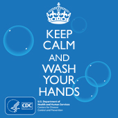Keep calm and wash your hands infographic