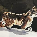 Winning Artwork: North American Bobcat in the Snow by MacElle Kirsch