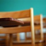 schoolroom desks and chairs