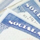 Stock photo of blank Social Security cards