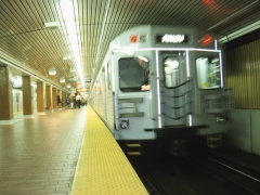 a train in the subway