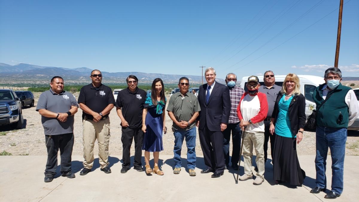 TLF and U.S. Secretary of Agriculture Tom Vilsack tour a water treatment facility.