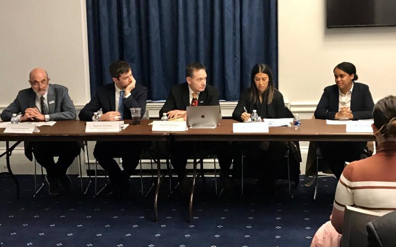 Panelists speak at the Career and Technical Education Caucus briefing on increasing equity in career and technical education