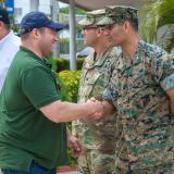 Reschenthaler shaking hand with US Marine Corp