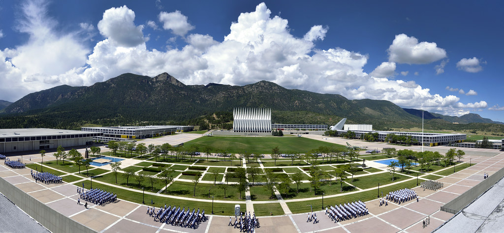 A panoramic view of the USAFA