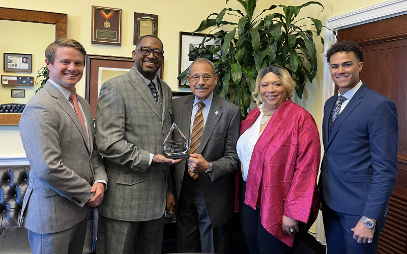 Congressman Bishop receives the 2022 Congressional Leadership Award from the Friends of the Job Corps Caucus