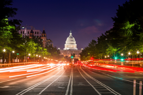 United States Capitol at night
