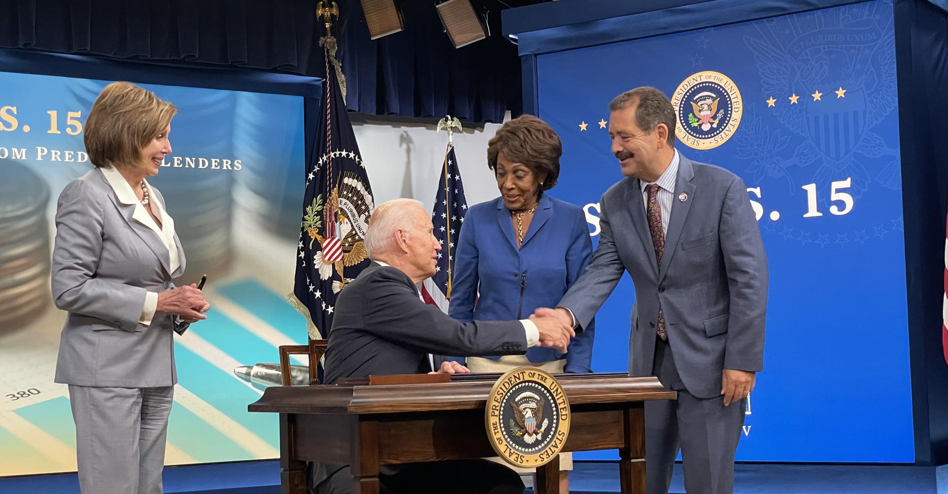 Bill signing with President Biden.