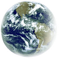 Satelite picture earth from space