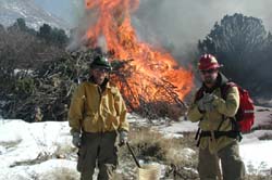 picture of Fuels crew burning piles
