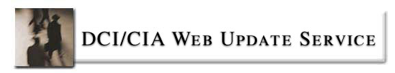 DCI-CIA Web Update Service  Banner