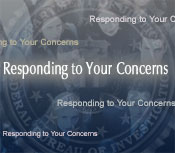 Graphic with the words "Responding to your Concerns"