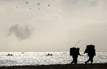 Republic of Korea Marines storm a beach near Pohang, South Korea, during Reception, Staging, Onward Movement, and Integration, and Foal Eagle 2004 March 26, 2004.