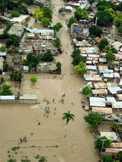 Image of the flood waters in Haiti after Hurricane Jeanne