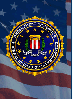 FBI Seal with the United States Flag in background