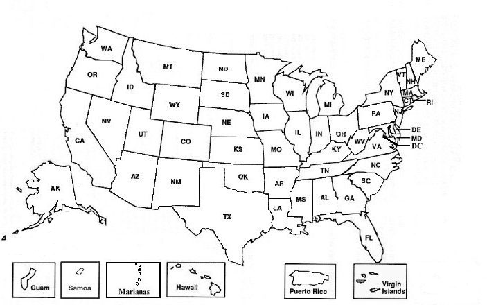 Imagemap of US
