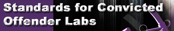 This is a graphic banner for Standards for Convicted Offender Labs