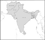 Map of South Asia