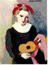Small photograph of and link to a painting entitled  Jeune Fille a la Guitare
