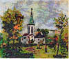 Small photograph of and link to a painting entitled  Eglise de Champagne
