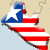 Icon depicting the map and flag of Liberia