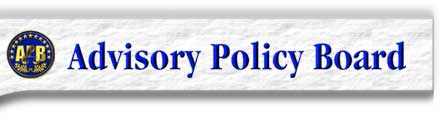 This is a graphic banner for Advisory Policy Board