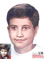 Photograph of Victim - Hayden Clark aged progressed to 12 years. Photograph courtesy of the National Center for Missing and Exploited Children.